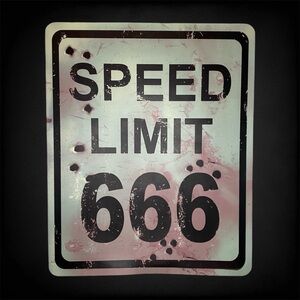 Speed Limit 666 Wall Sign